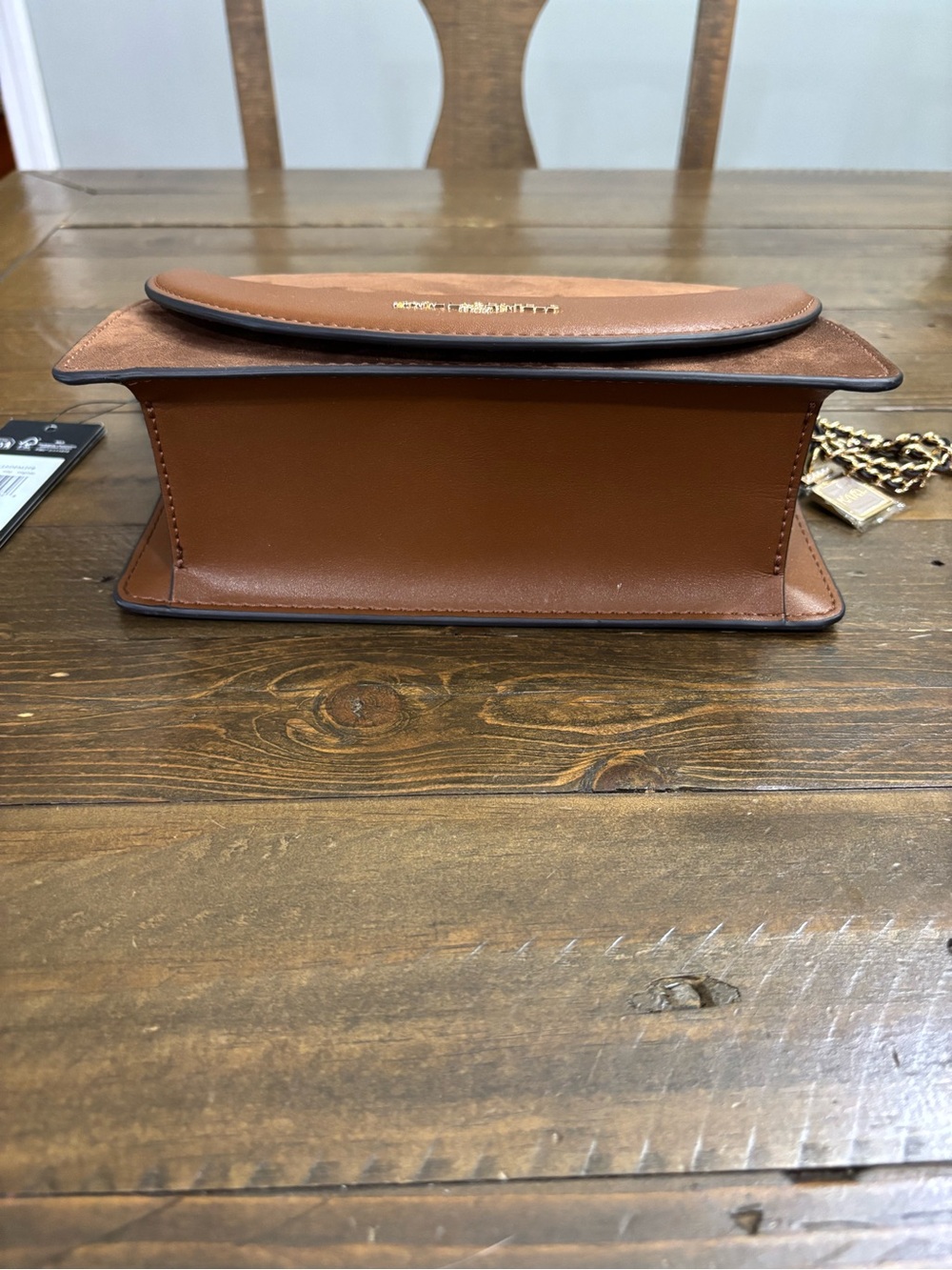 Karl Lagerfeld Brown Shoulder Bag with Charm Detail - Picture 6 of 12